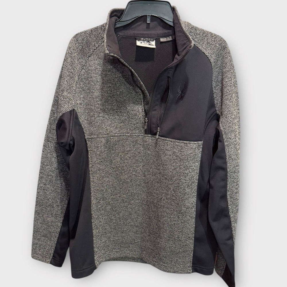SPYDER Mens Grey & Black Lightweight Pullover
